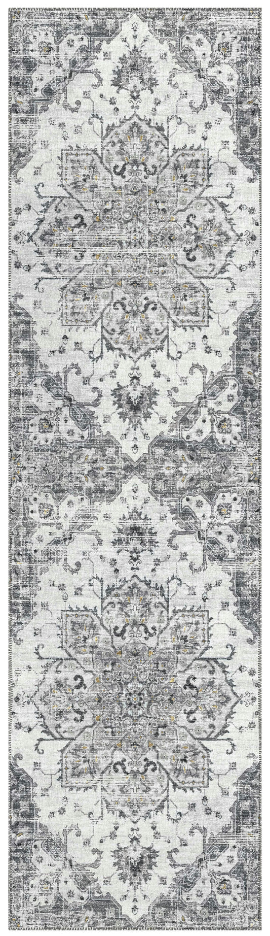 Indoor/Outdoor Marbella MB3 Linen Washable 2'3" x 7'6" Runner Rug