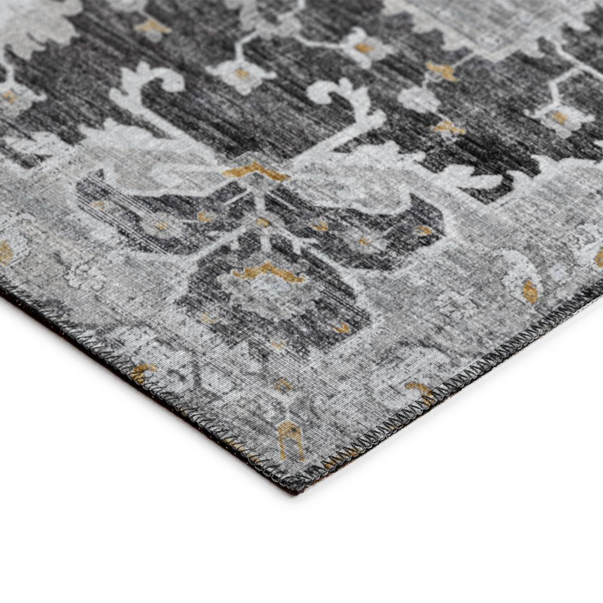 Indoor/Outdoor Marbella MB3 Midnight Washable 2'3" x 7'6" Runner Rug