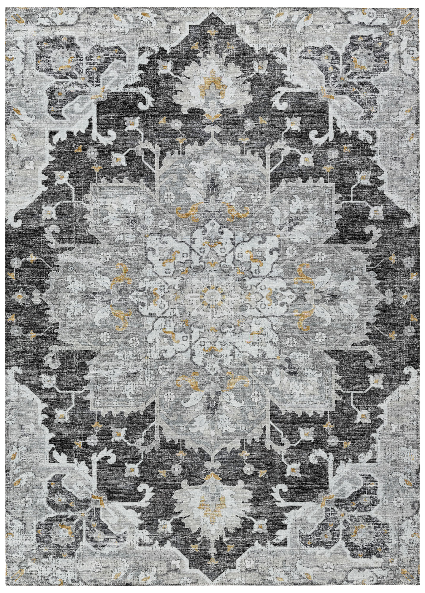 Indoor/Outdoor Marbella MB3 Midnight Washable 5' x 7'6" Rug