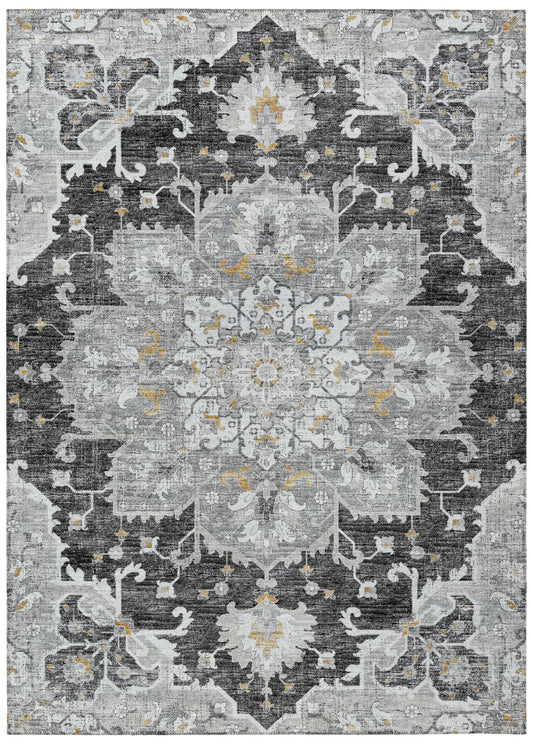 Indoor/Outdoor Marbella MB3 Midnight Washable 5' x 7'6" Rug
