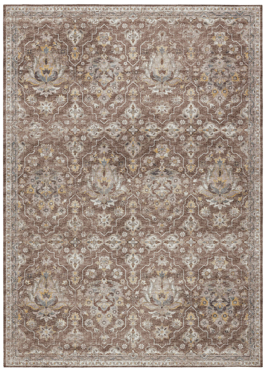 Indoor/Outdoor Marbella MB4 Mocha Washable 3' x 5' Rug
