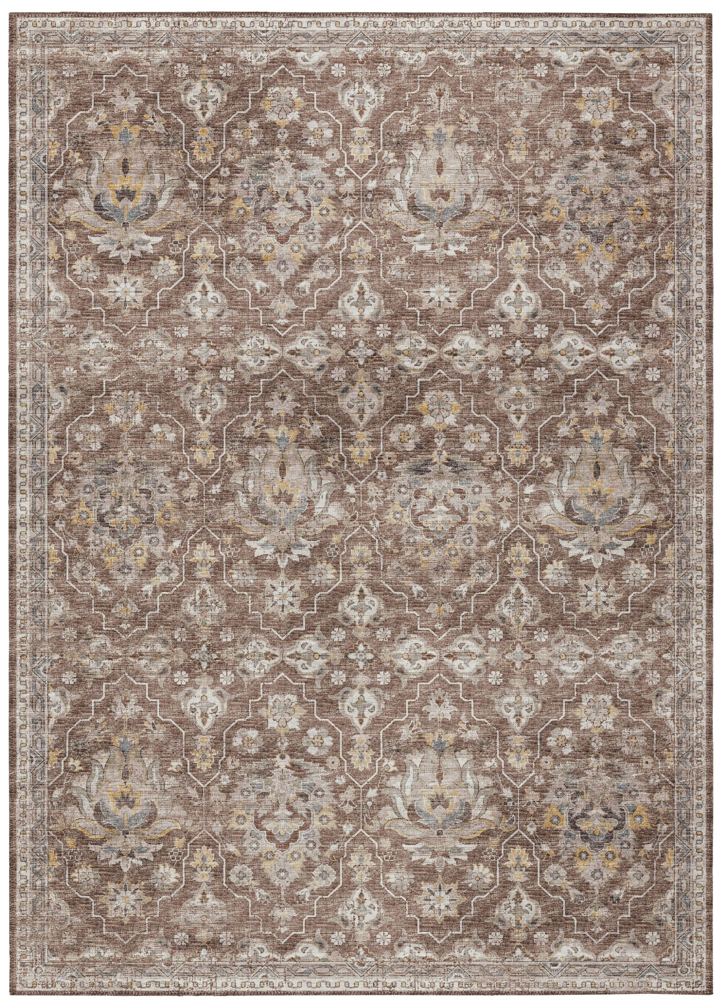 Indoor/Outdoor Marbella MB4 Mocha Washable 8' x 10' Rug