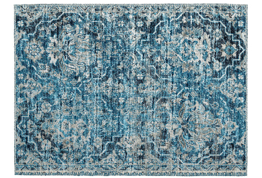 Indoor/Outdoor Marbella MB4 Navy Washable 1'8" x 2'6" Rug