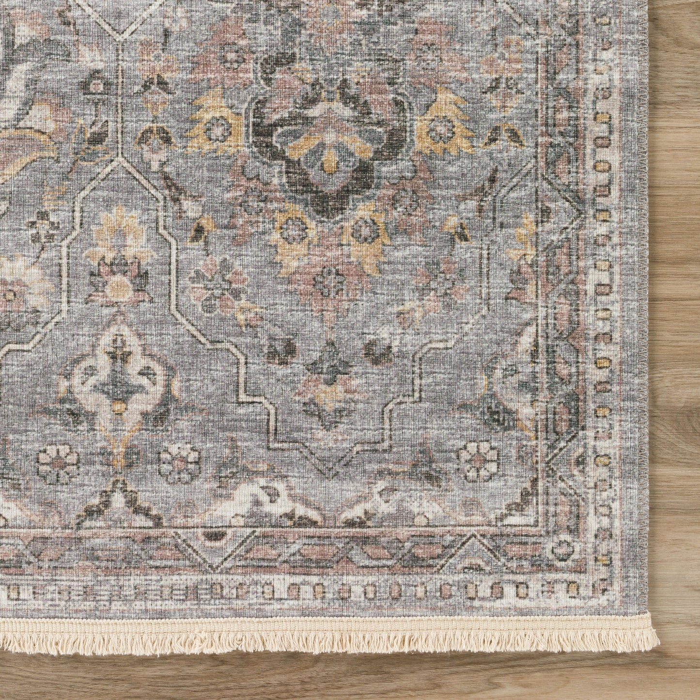 Indoor/Outdoor Marbella MB4 Silver Washable 10' x 10' Round Rug