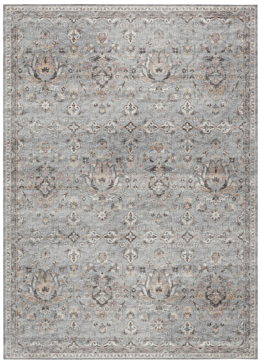 Indoor/Outdoor Marbella MB4 Silver Washable 8' x 10' Rug