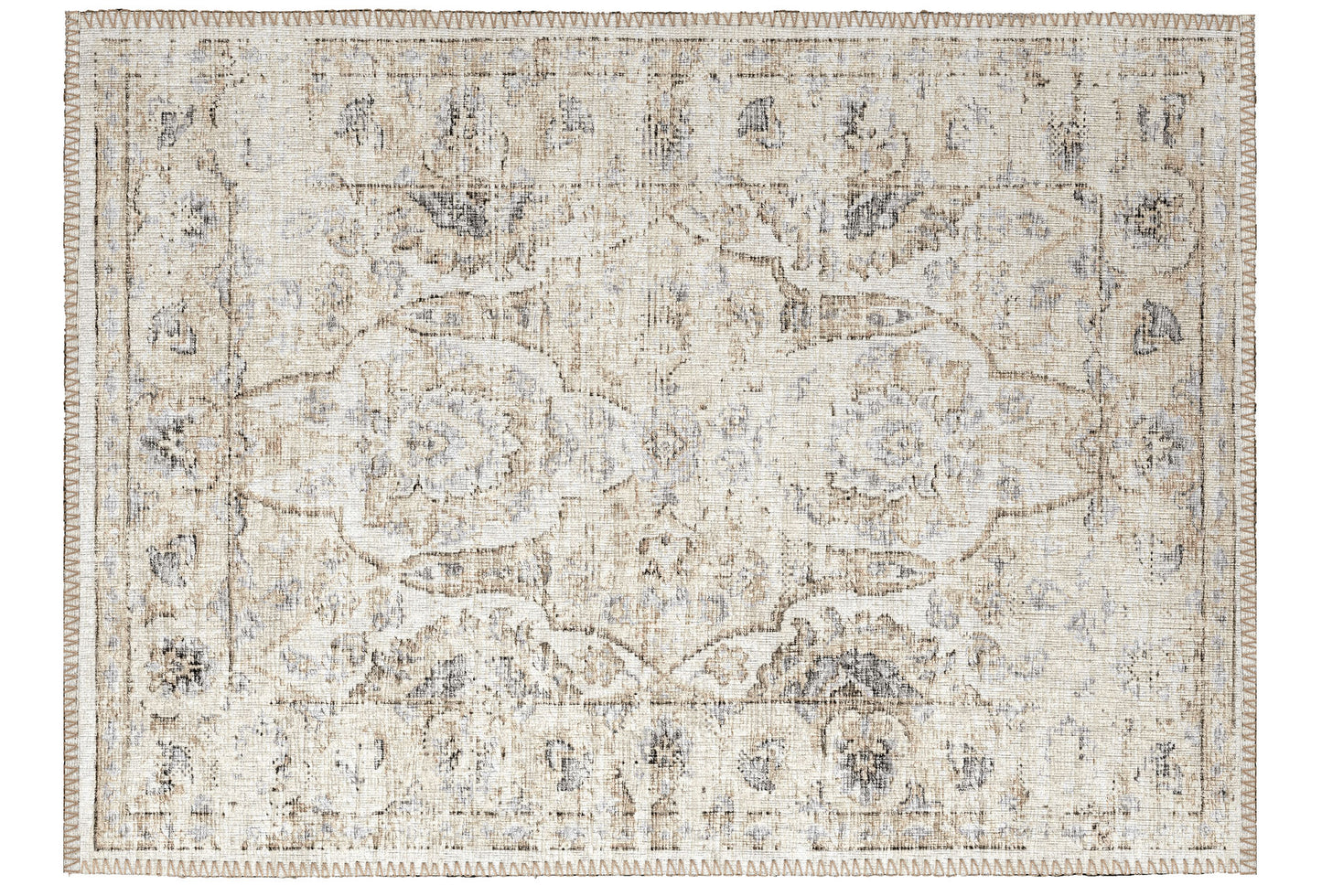 Indoor/Outdoor Marbella MB5 Ivory Washable 1'8" x 2'6" Rug