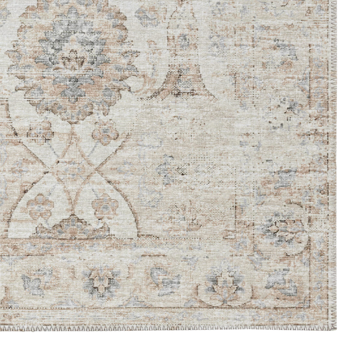 Indoor/Outdoor Marbella MB5 Ivory Washable 2'3" x 7'6" Runner Rug