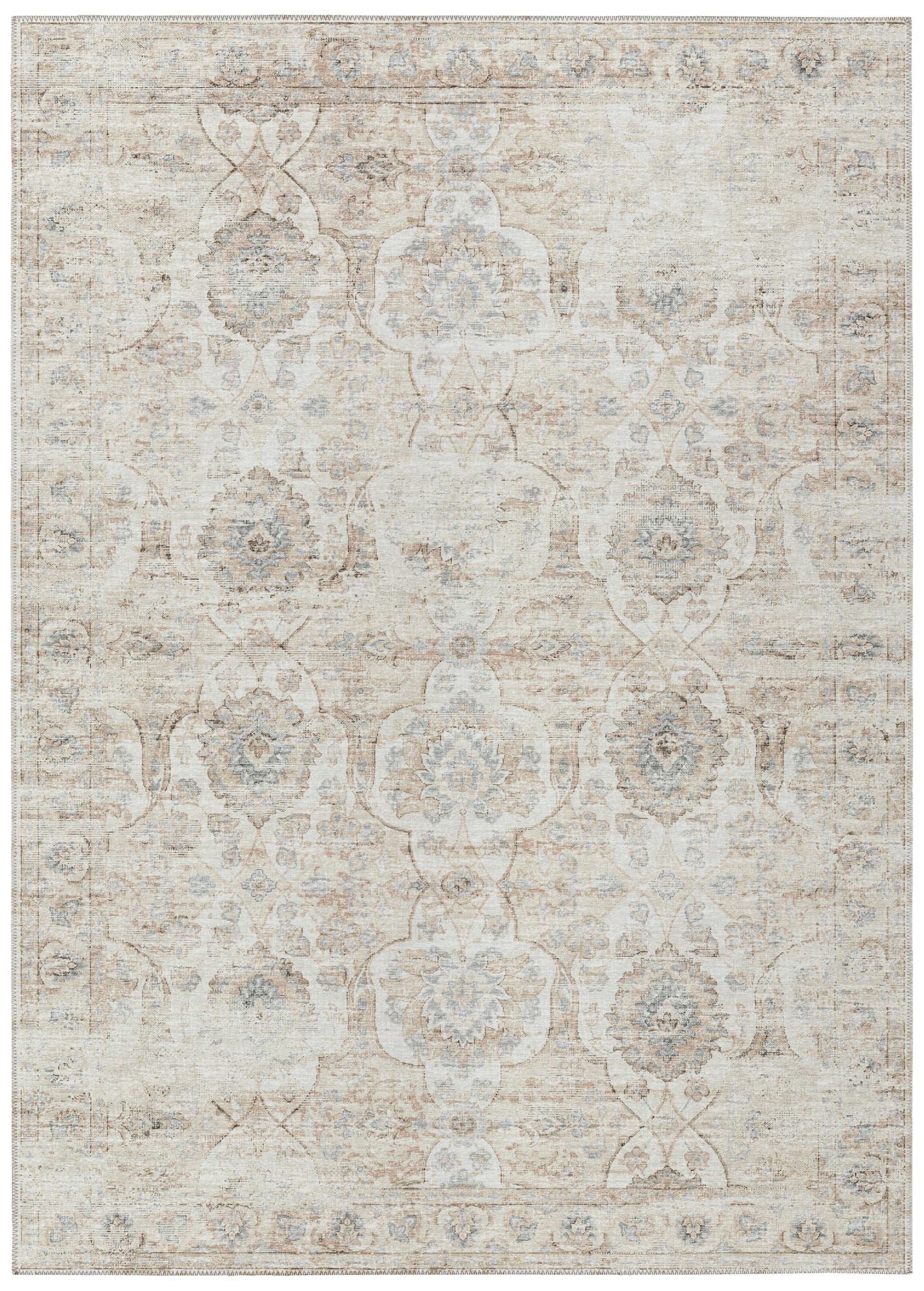 Indoor/Outdoor Marbella MB5 Ivory Washable 3' x 5' Rug