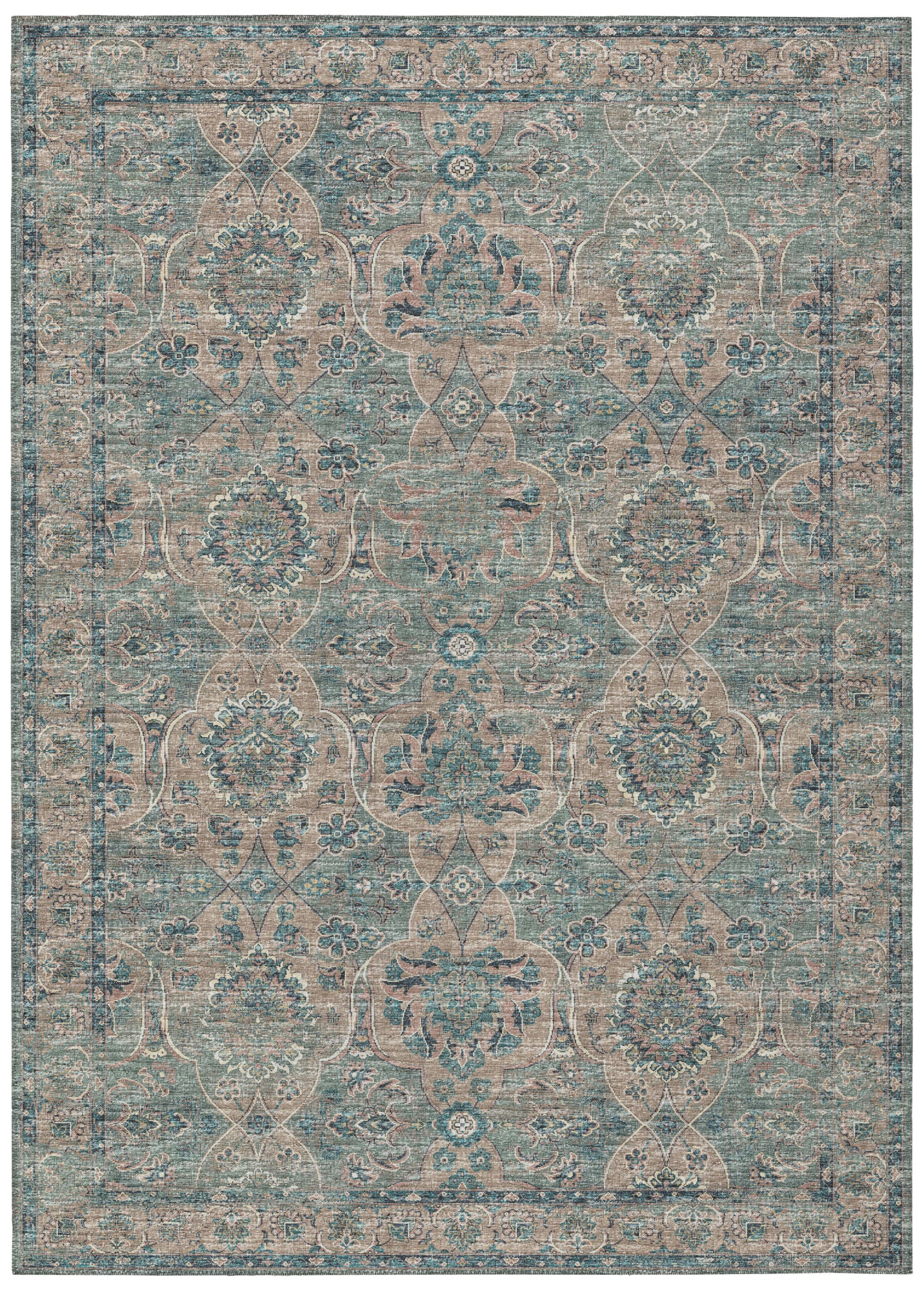 Indoor/Outdoor Marbella MB5 Mineral Blue Washable 3' x 5' Rug