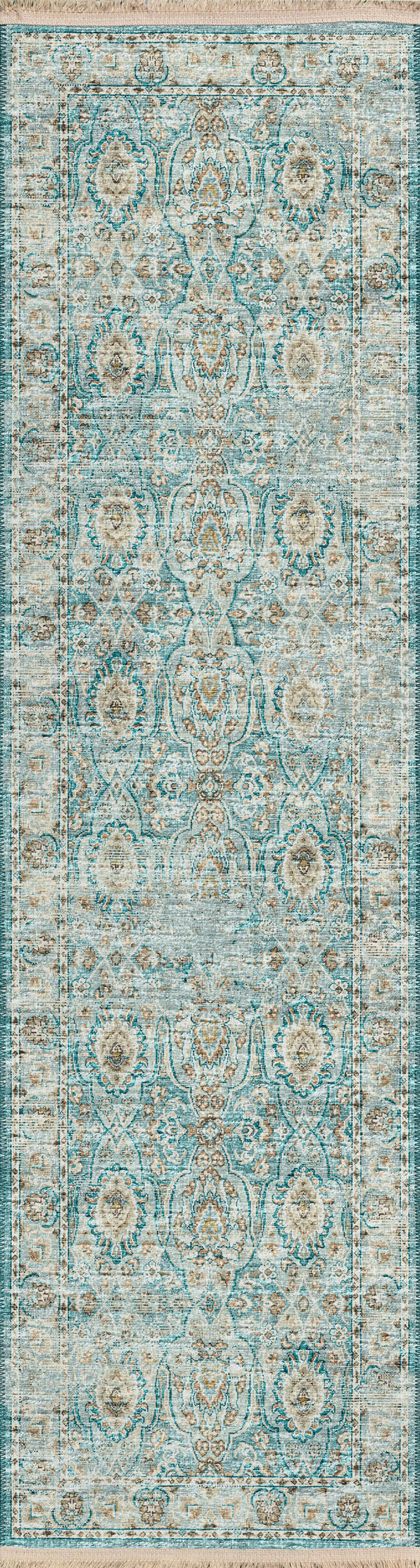 Indoor/Outdoor Marbella MB5 Mediterranean Washable 2'3" x 10' Runner Rug