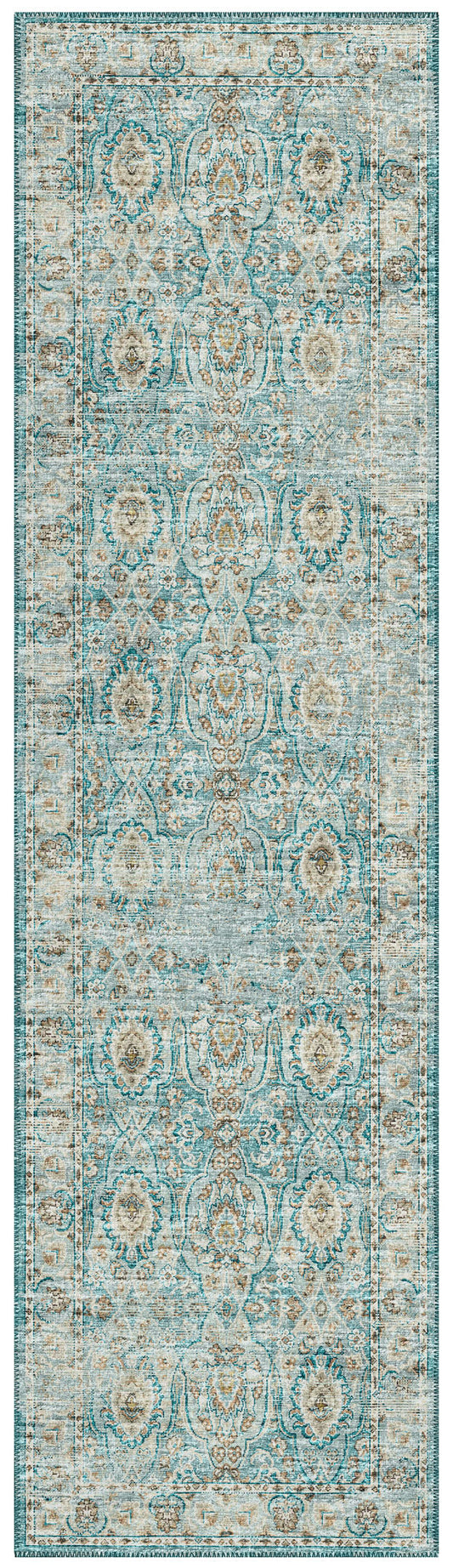 Indoor/Outdoor Marbella MB5 Mediterranean Washable 2'3" x 7'6" Runner Rug