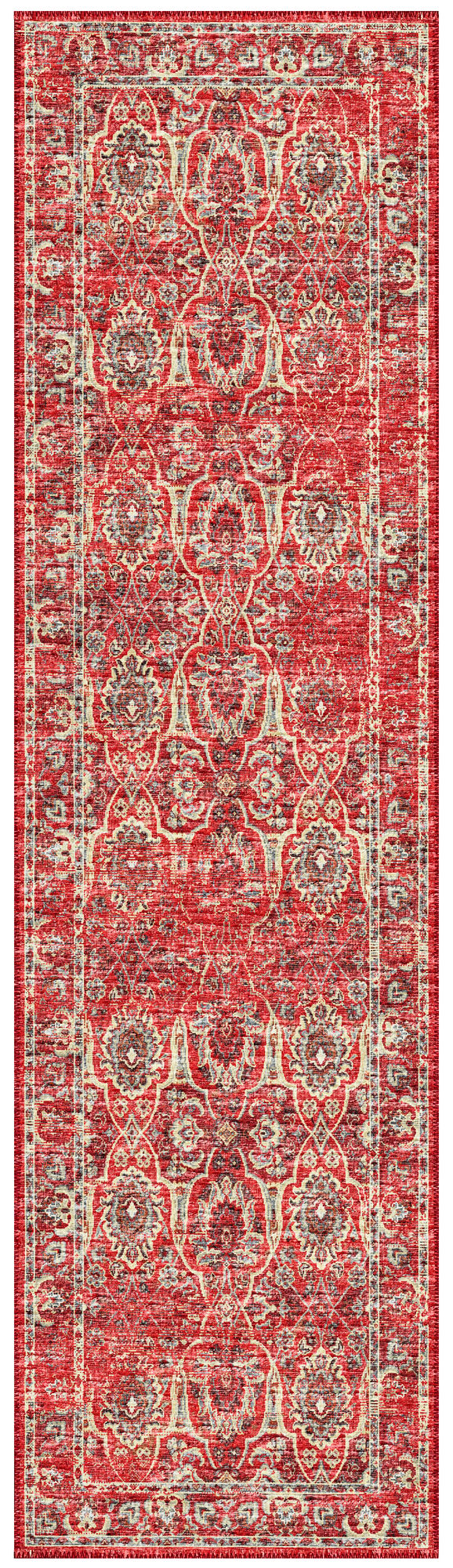 Indoor/Outdoor Marbella MB5 Poppy Washable 2'3" x 7'6" Runner Rug