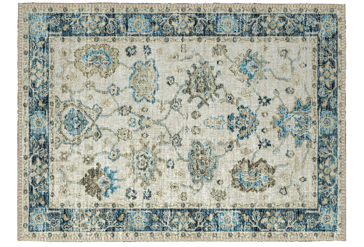 Indoor/Outdoor Marbella MB6 Flax Washable 1'8" x 2'6" Rug