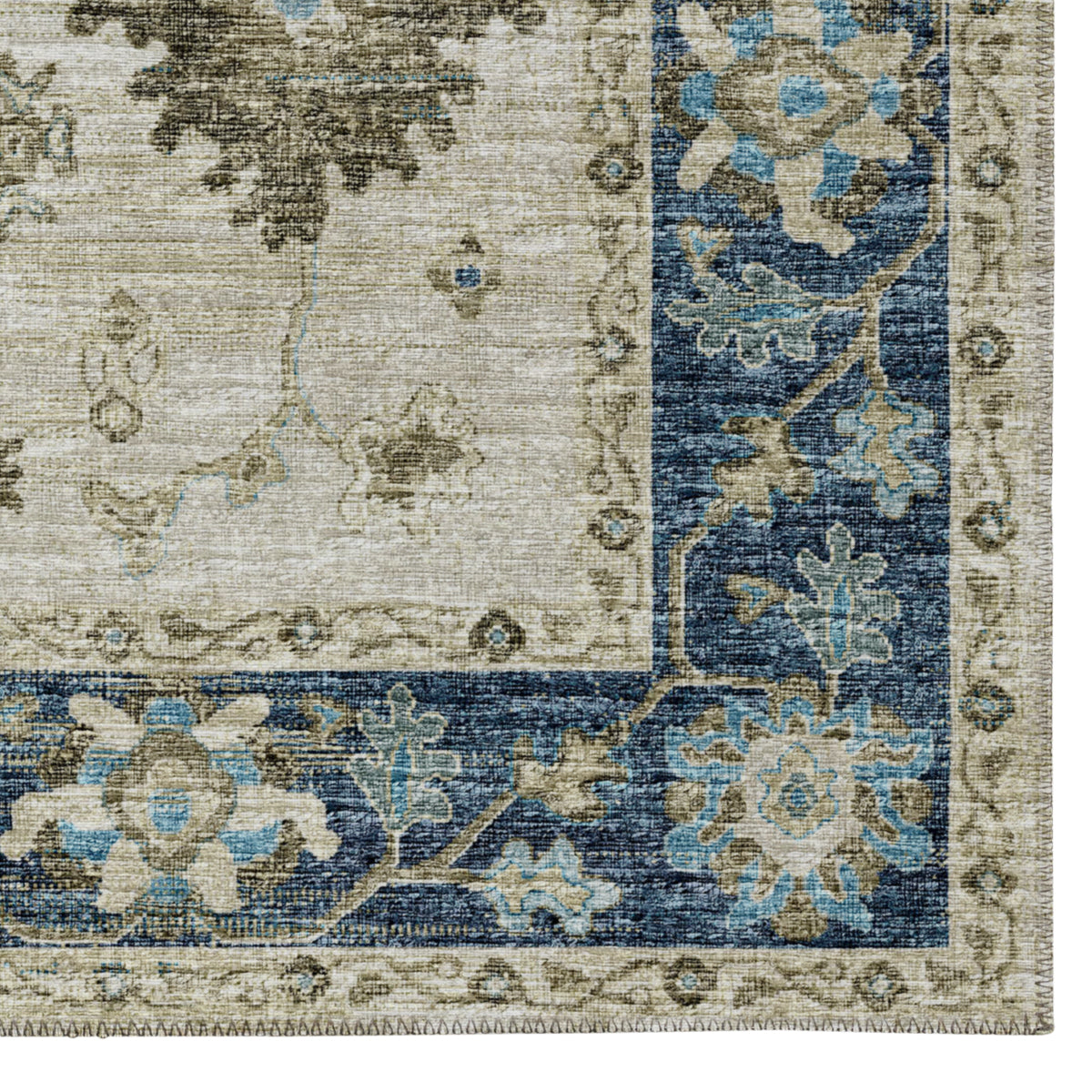 Indoor/Outdoor Marbella MB6 Flax Washable 2'3" x 7'6" Runner Rug
