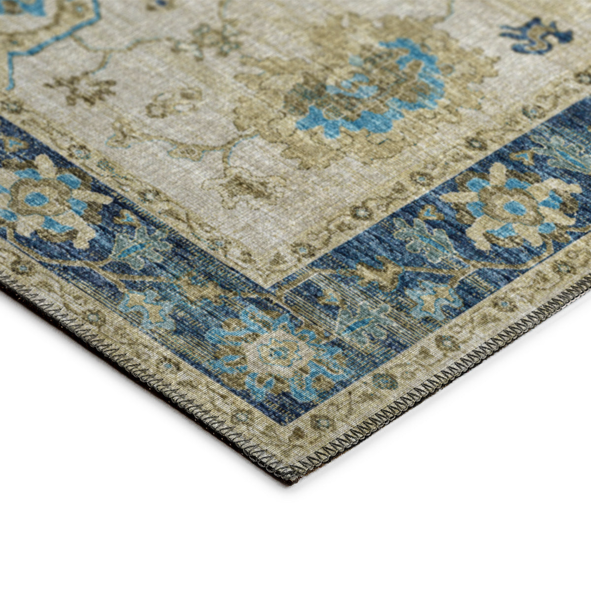 Indoor/Outdoor Marbella MB6 Flax Washable 2'3" x 7'6" Runner Rug