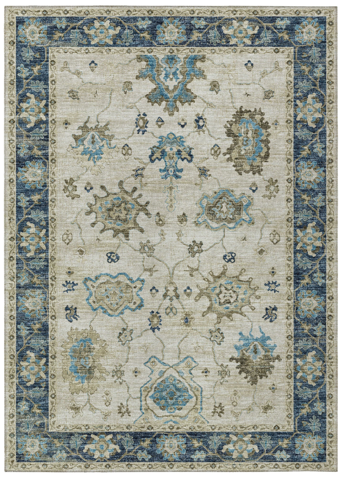 Indoor/Outdoor Marbella MB6 Flax Washable 5' x 7'6" Rug