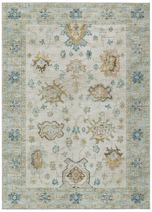 Indoor/Outdoor Marbella MB6 Ivory Washable 3' x 5' Rug