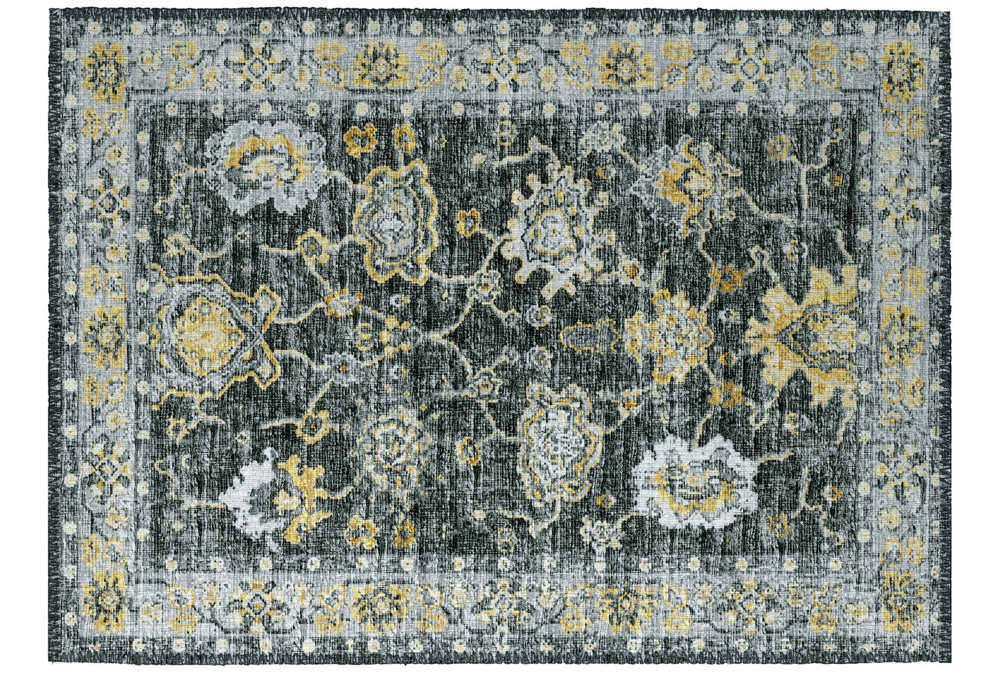 Indoor/Outdoor Marbella MB6 Midnight Washable 1'8" x 2'6" Rug