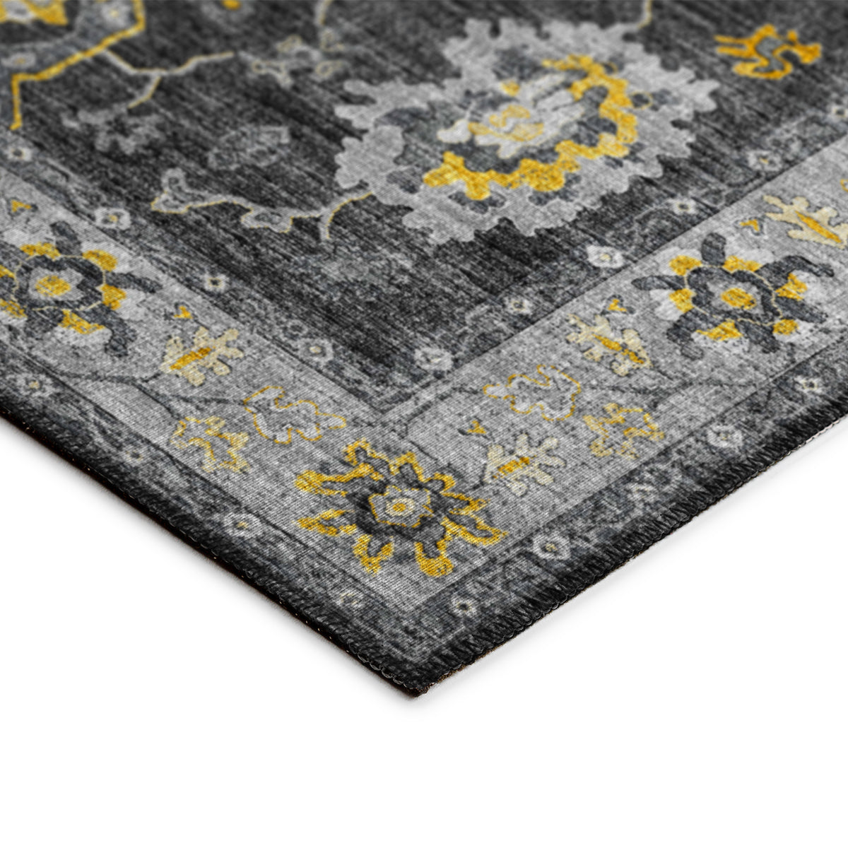 Indoor/Outdoor Marbella MB6 Midnight Washable 2'3" x 12' Runner Rug