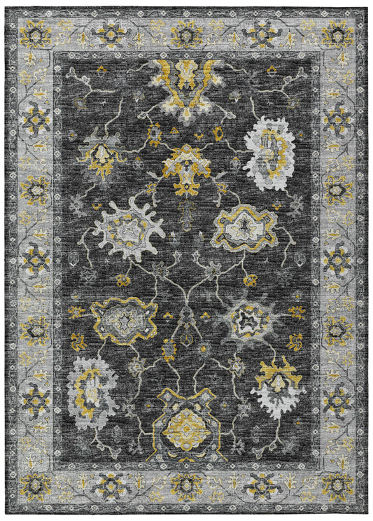 Indoor/Outdoor Marbella MB6 Midnight Washable 5' x 7'6" Rug