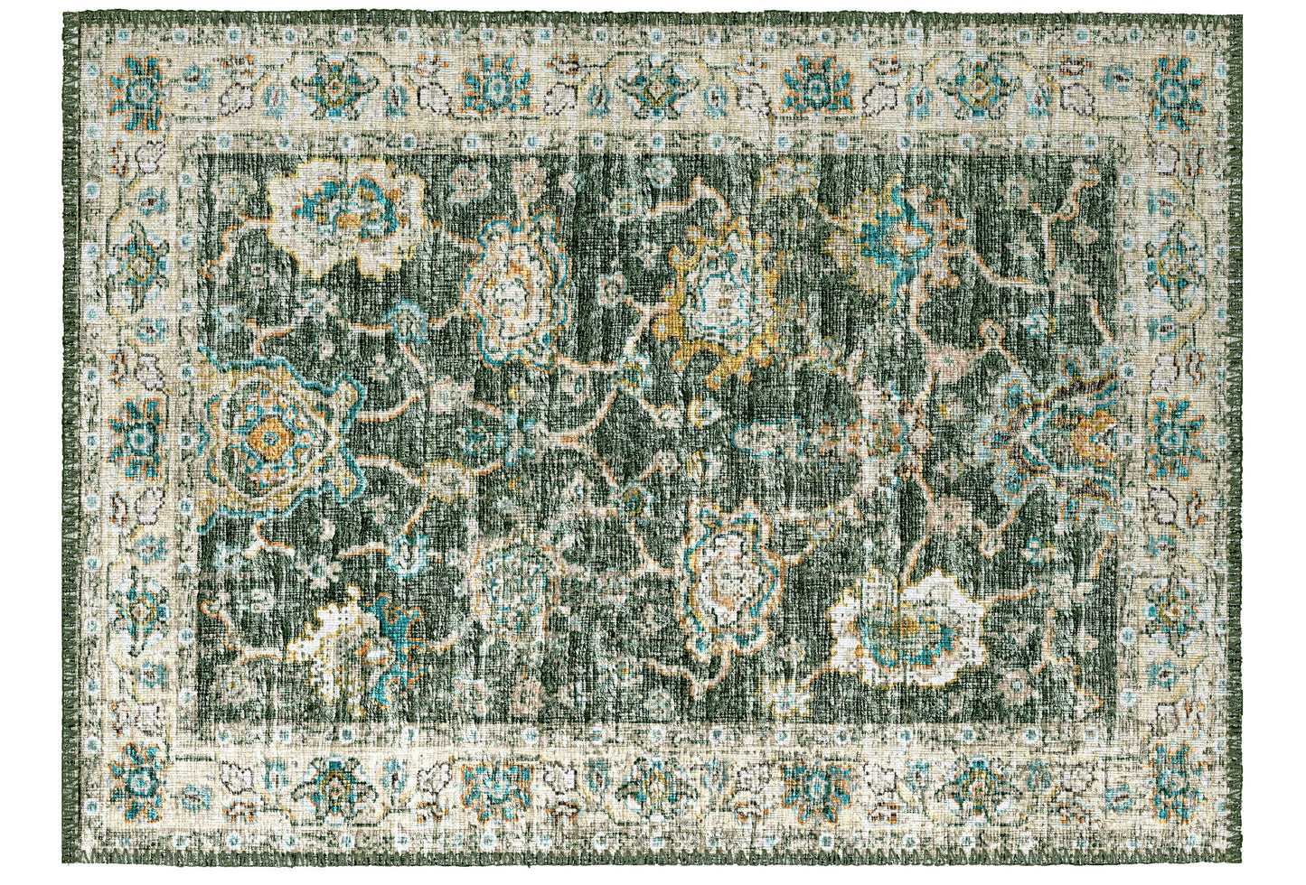 Indoor/Outdoor Marbella MB6 Olive Washable 1'8" x 2'6" Rug