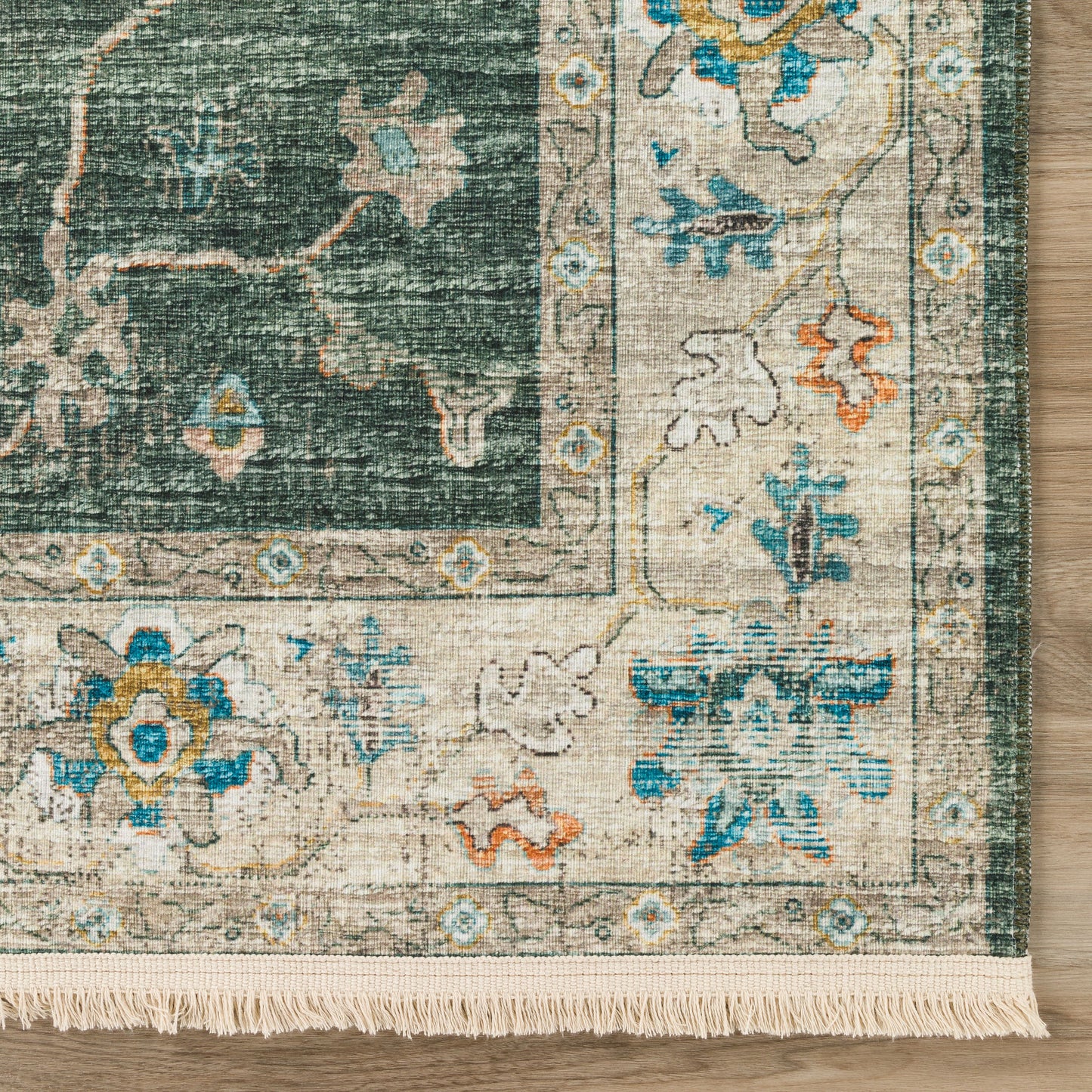 Indoor/Outdoor Marbella MB6 Olive Washable 2'3" x 10' Runner Rug