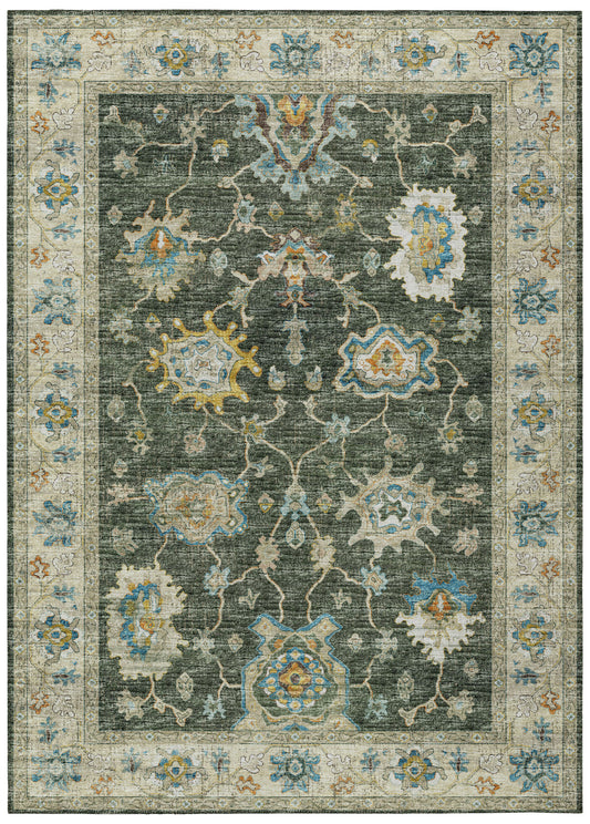 Indoor/Outdoor Marbella MB6 Olive Washable 3' x 5' Rug