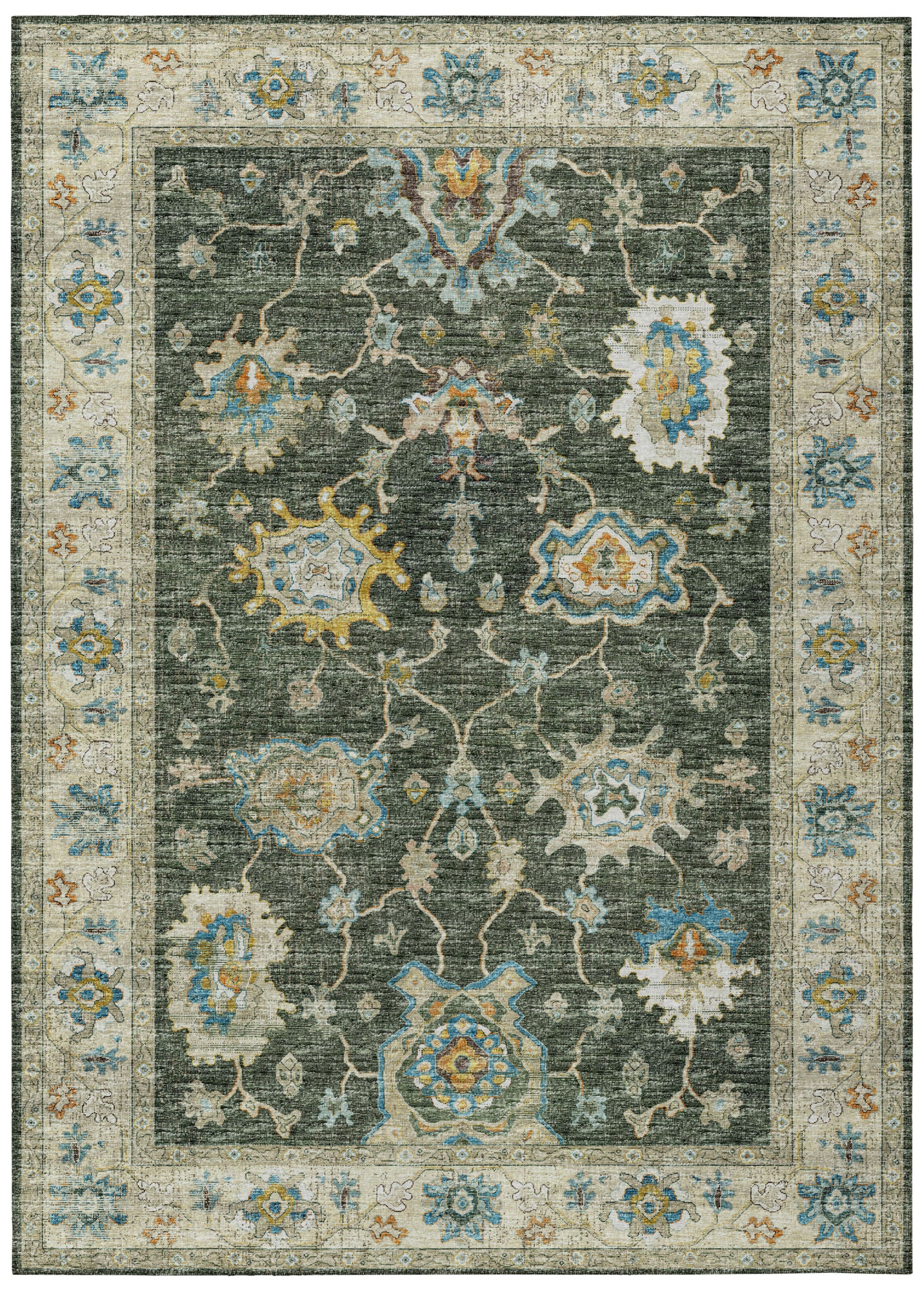 Indoor/Outdoor Marbella MB6 Olive Washable 8' x 10' Rug