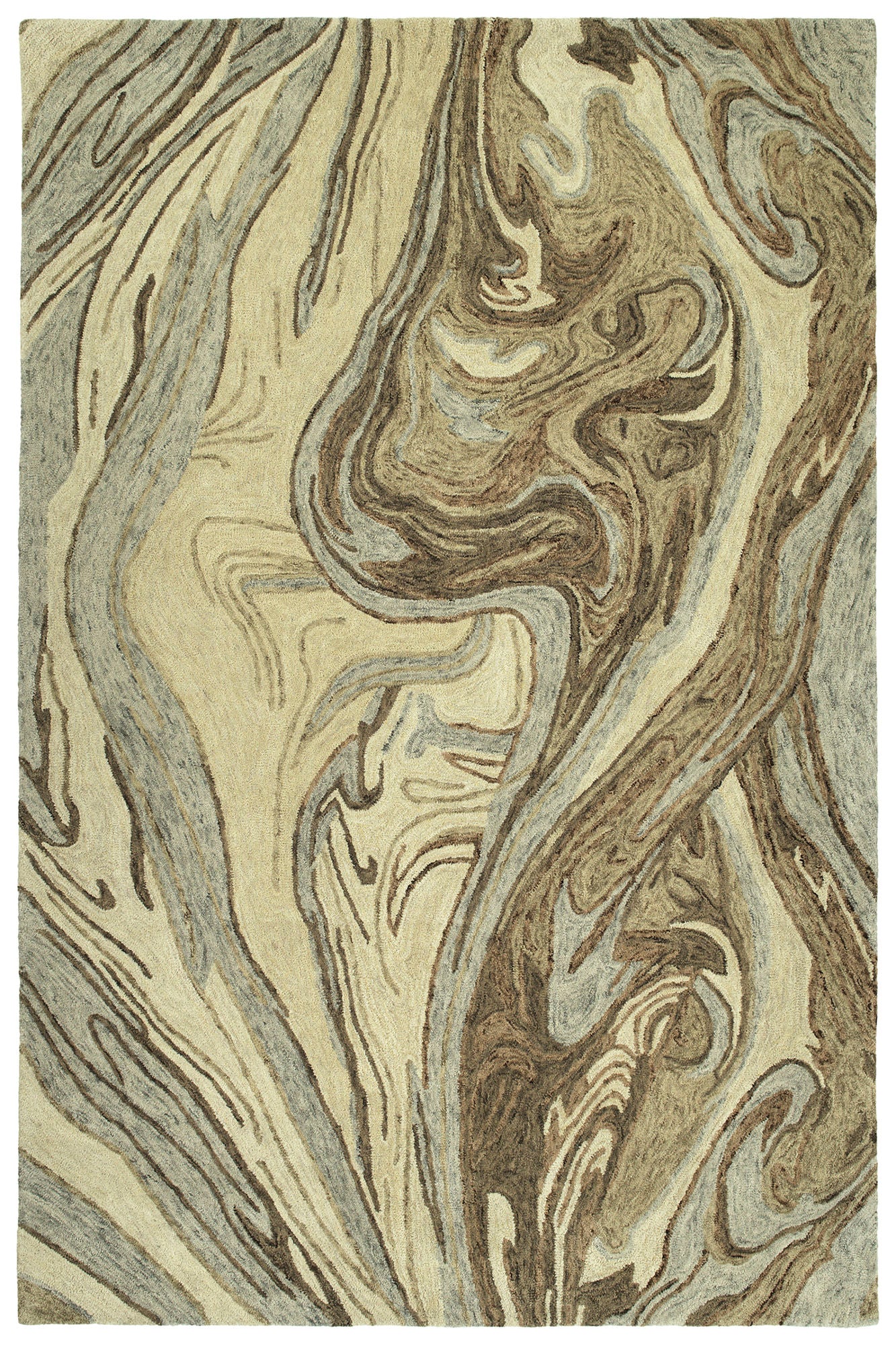 Kaleen Marble Collection Sand Flex Throw Rug 2' x 3'