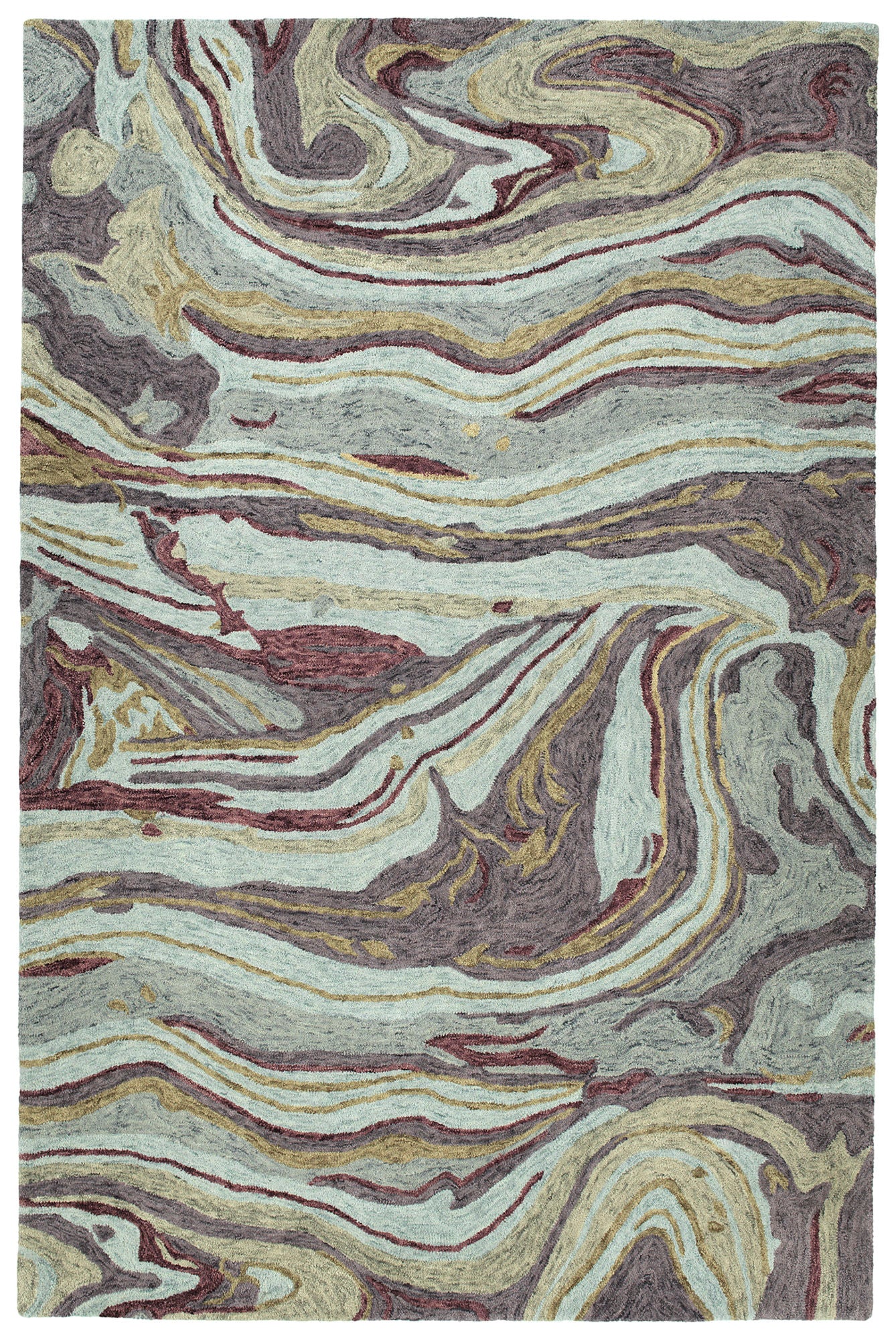 Kaleen Marble Collection Dark Aubergine Runner 2'6" x 8'