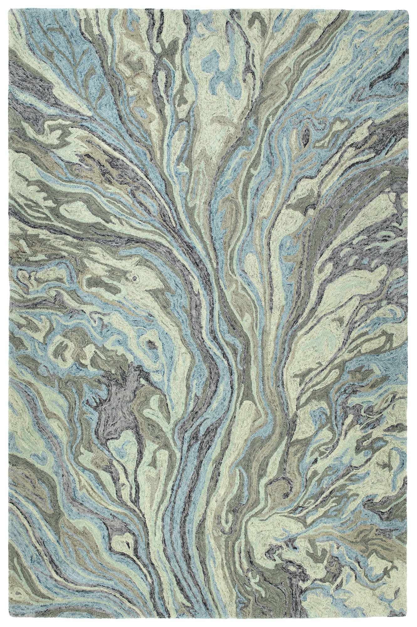 Kaleen Marble Collection Blue Sky Throw Rug 2' x 3'