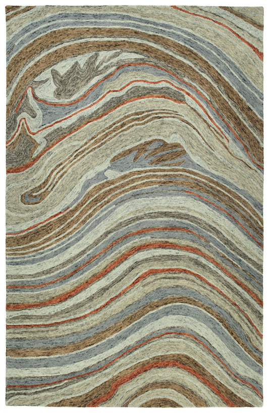 Kaleen Marble Collection Dark Grey Area Rug 9'6" x 13'