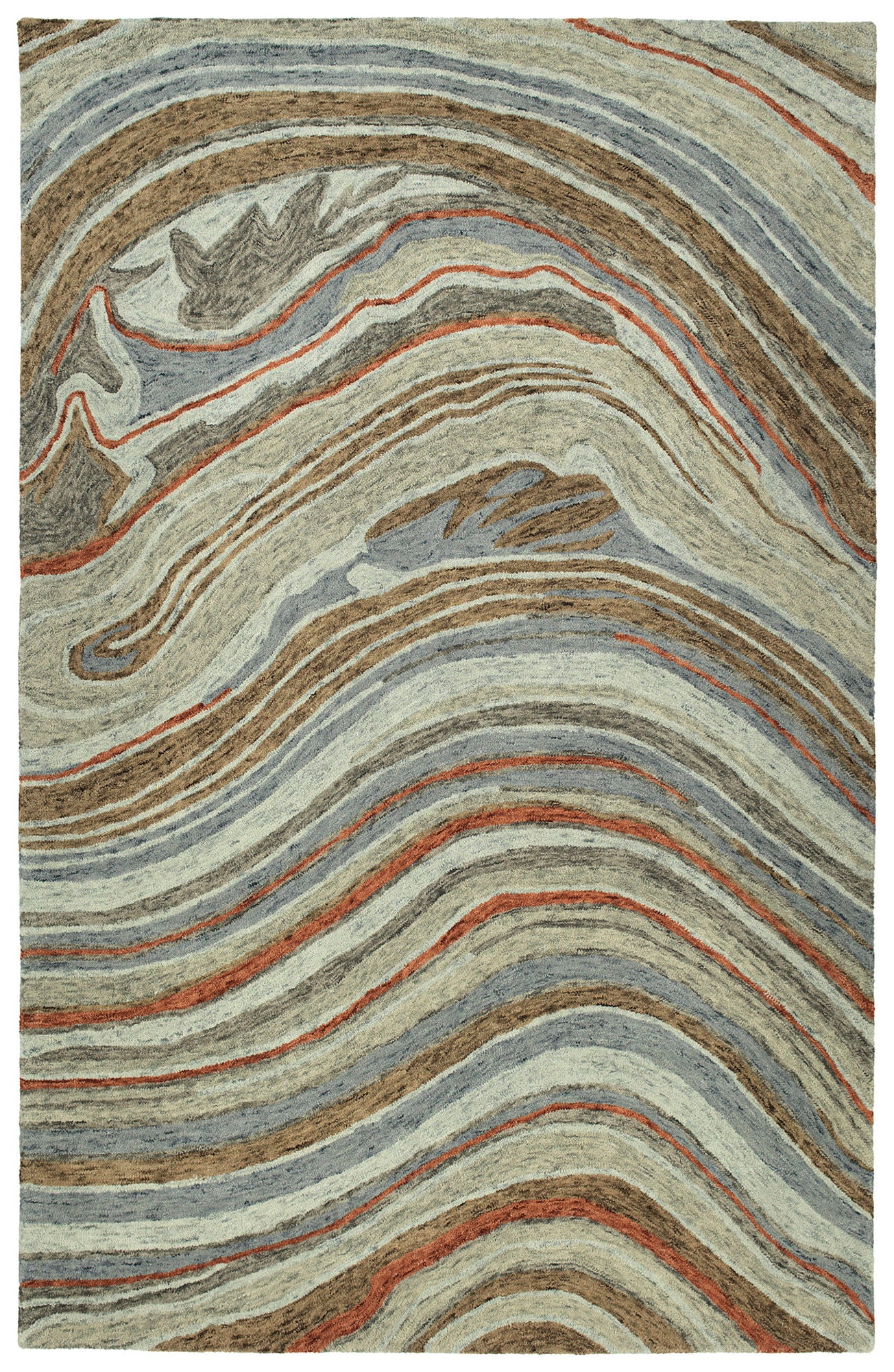 Kaleen Marble Collection Dark Grey Runner 2'6" x 8'