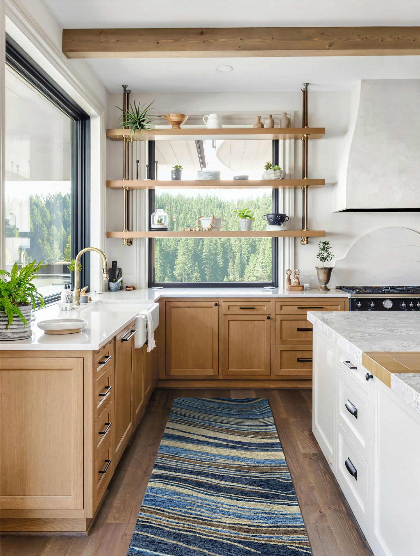 Kaleen Marble Collection Dark Blue Area Rug 8' x 11'