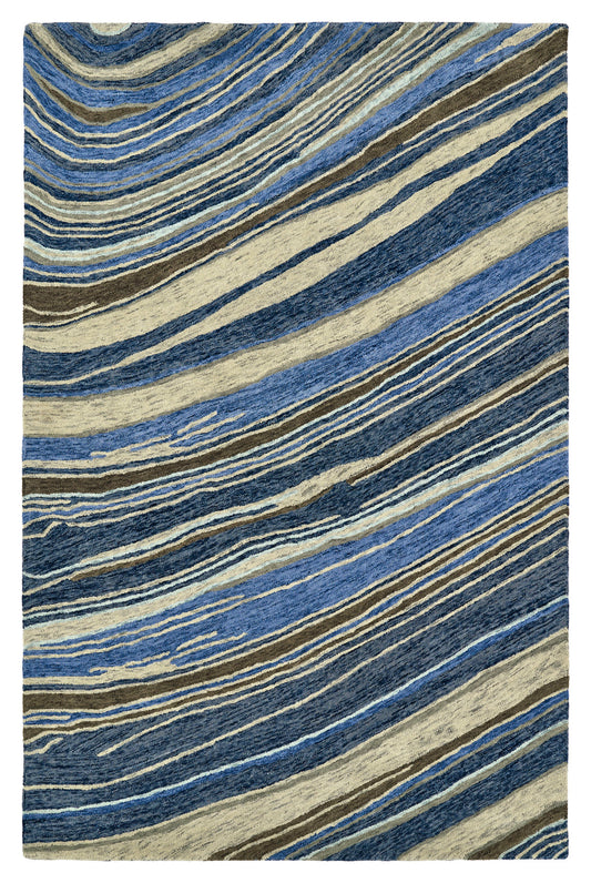 Kaleen Marble Collection Dark Blue Area Rug 8' x 11'