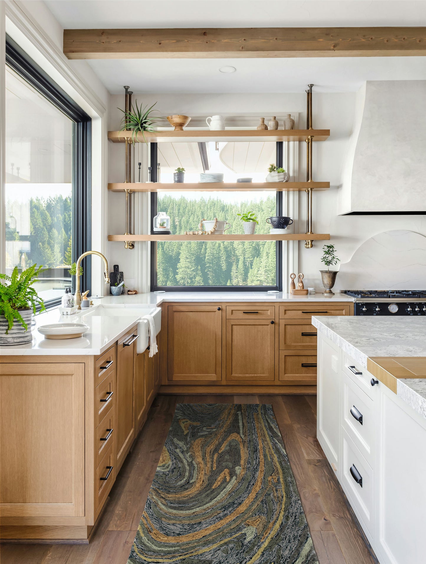 Kaleen Marble Collection Light Denim Area Rug 5' x 7'9"