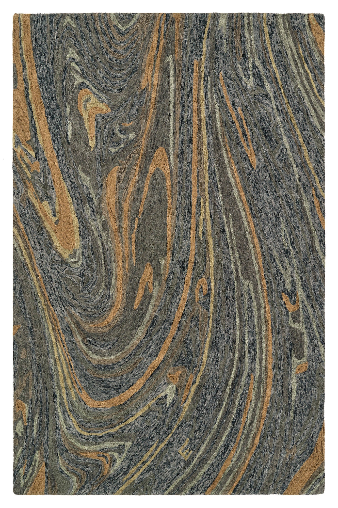 Kaleen Marble Collection Light Denim Runner 2'6" x 8'