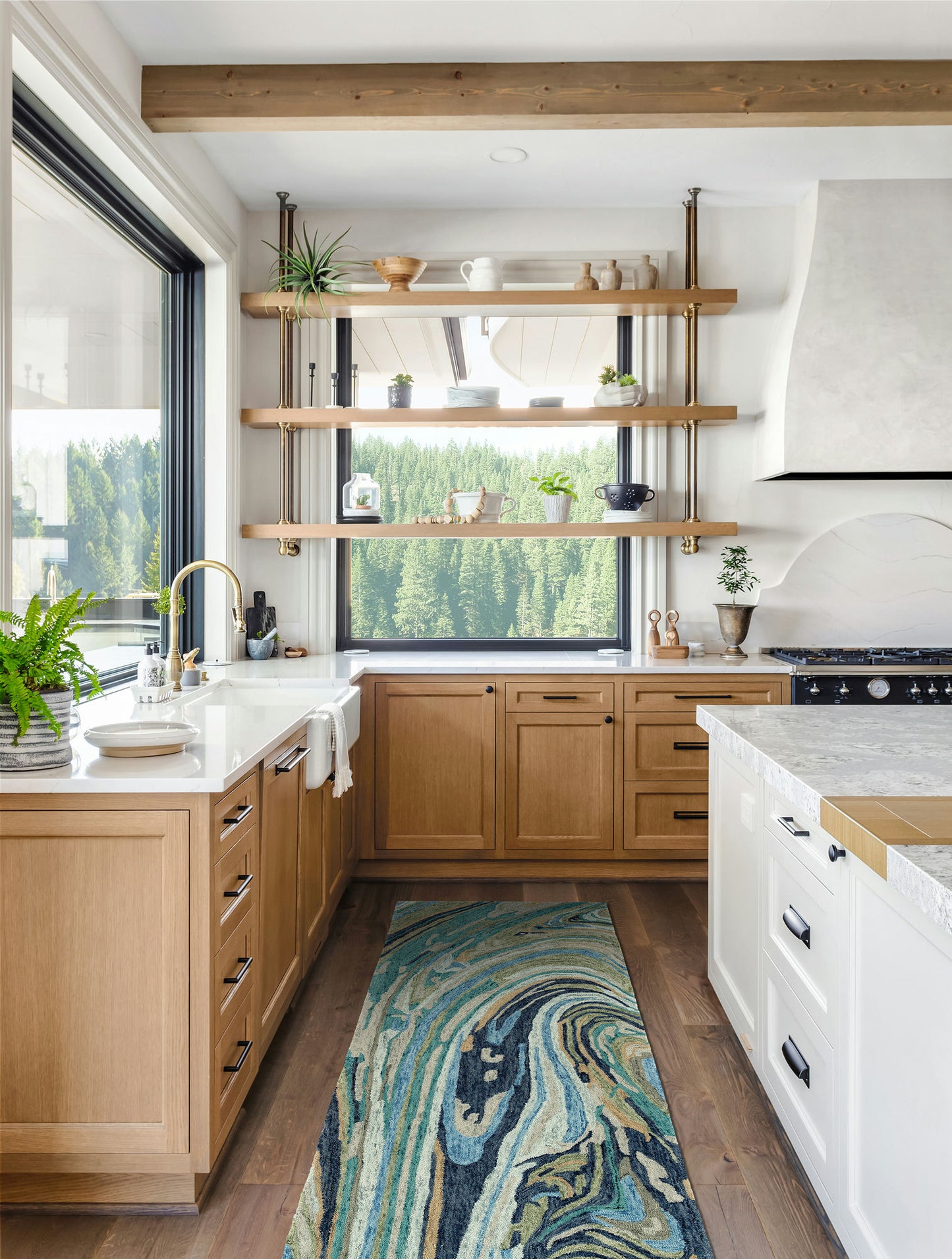 Kaleen Marble Collection Light Green Area Rug 5' x 7'9"