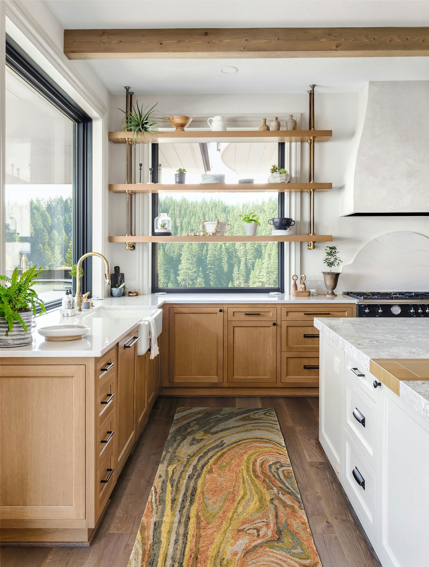 Kaleen Marble Collection Multi Salmon Area Rug 5' x 7'9"