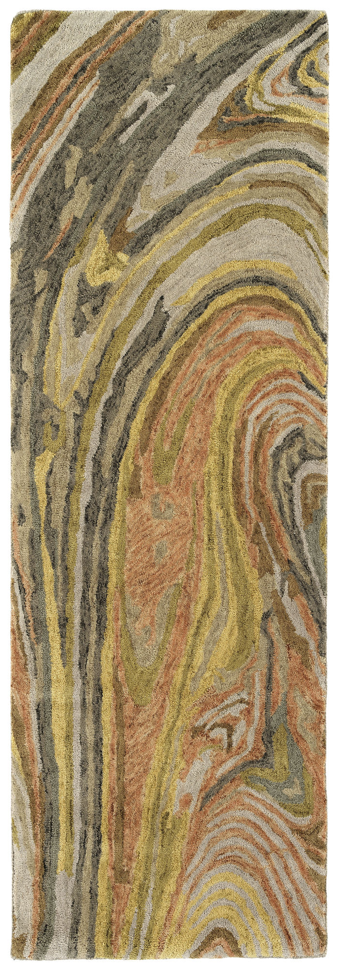 Kaleen Marble Collection Multi Salmon Runner 2'6" x 8'