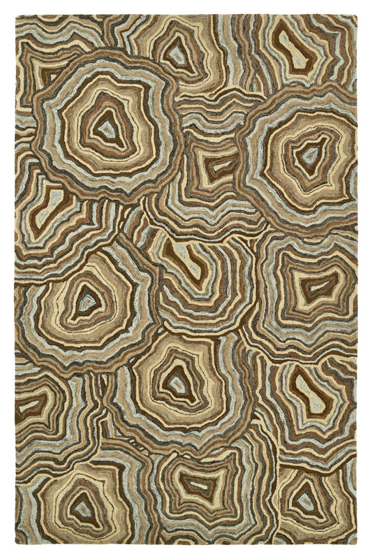 Kaleen Marble Collection Dark Brown Area Rug 9'6" x 13'