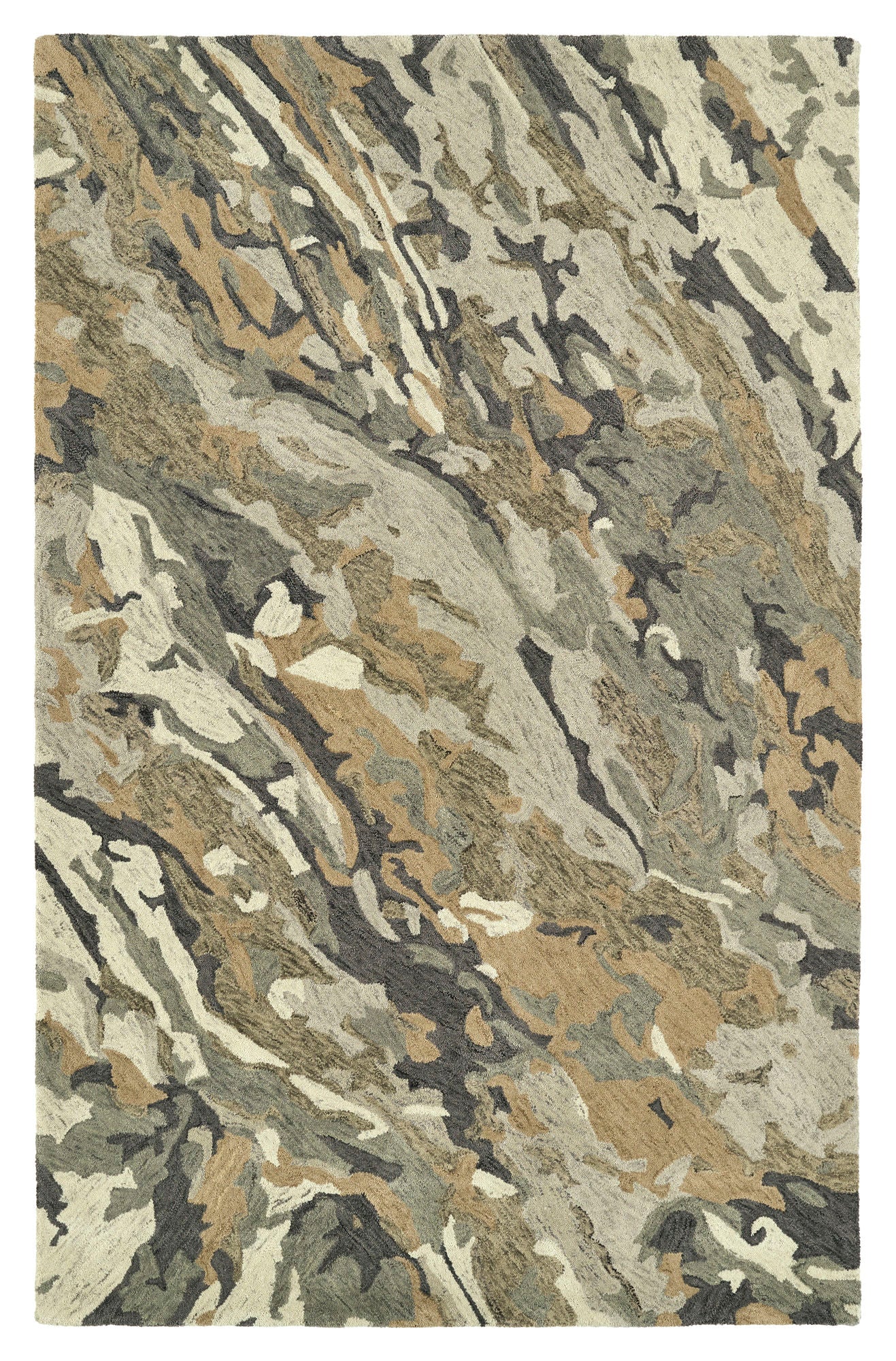 Kaleen Marble Collection Light Sage Throw Rug 2' x 3'
