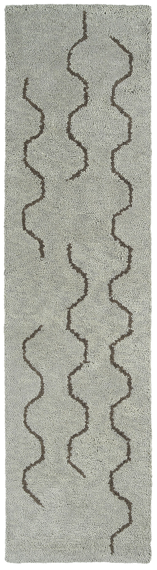 Kaleen Micha Collection Silver Brown Runner 2' x 8'