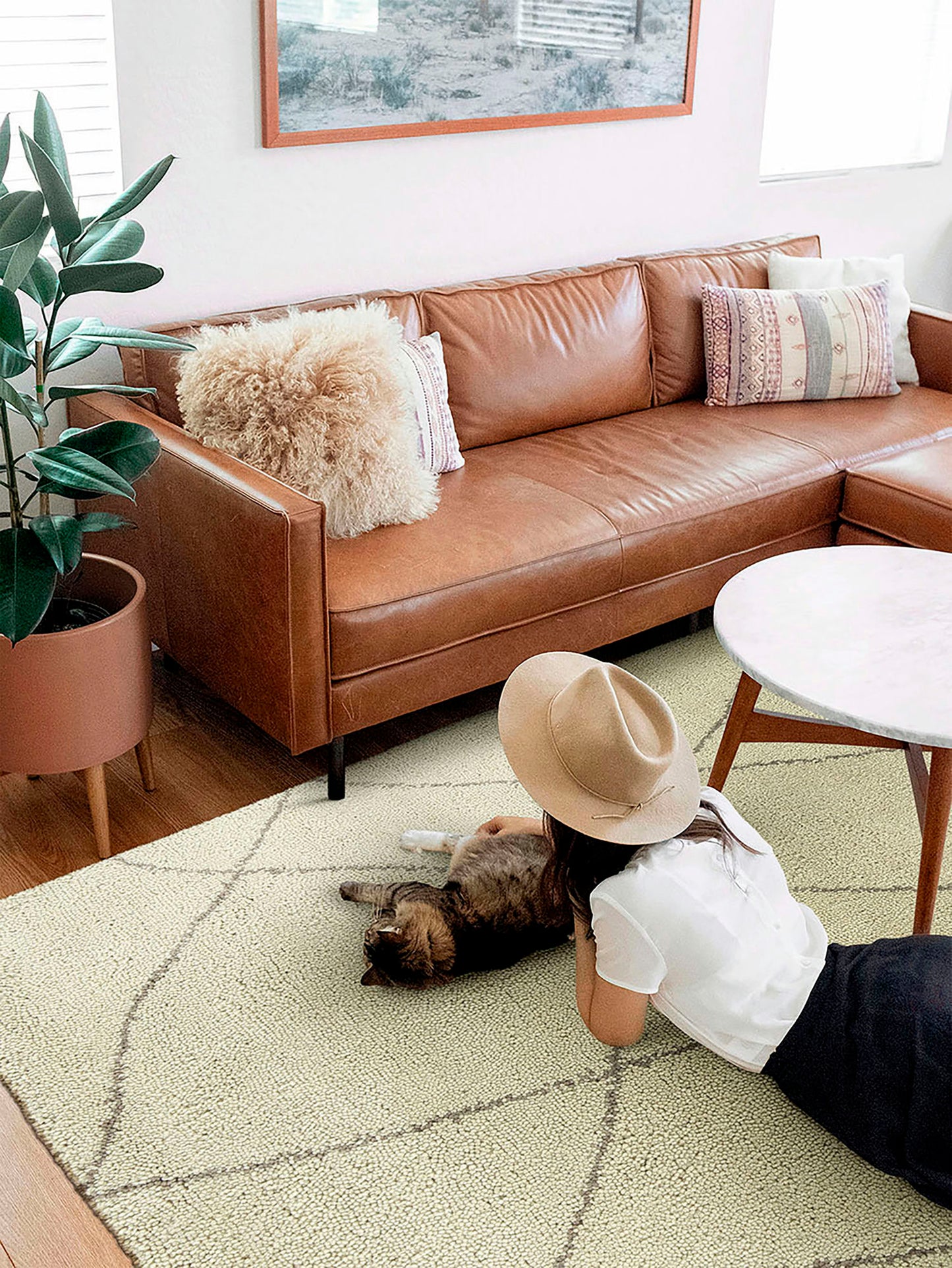 Kaleen Micha Collection Light Taupe  Area Rug 3'6" x 5'6"