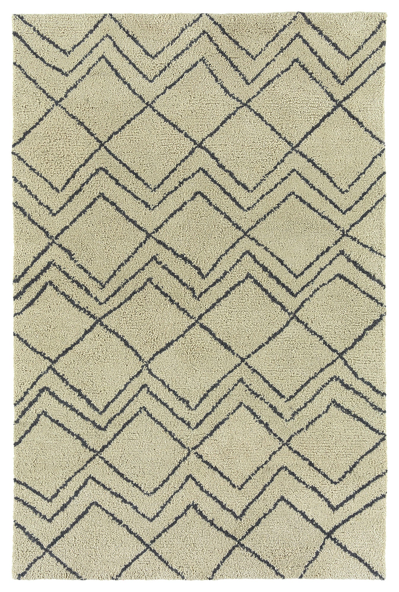 Kaleen Micha Collection Ivory Graphite Area Rug 3'6" x 5'6"