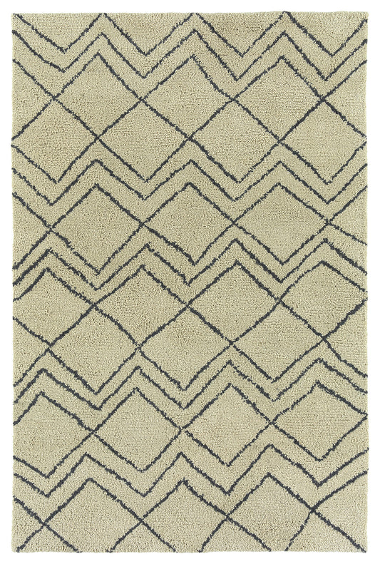 Kaleen Micha Collection Ivory Graphite Area Rug 3'6" x 5'6"