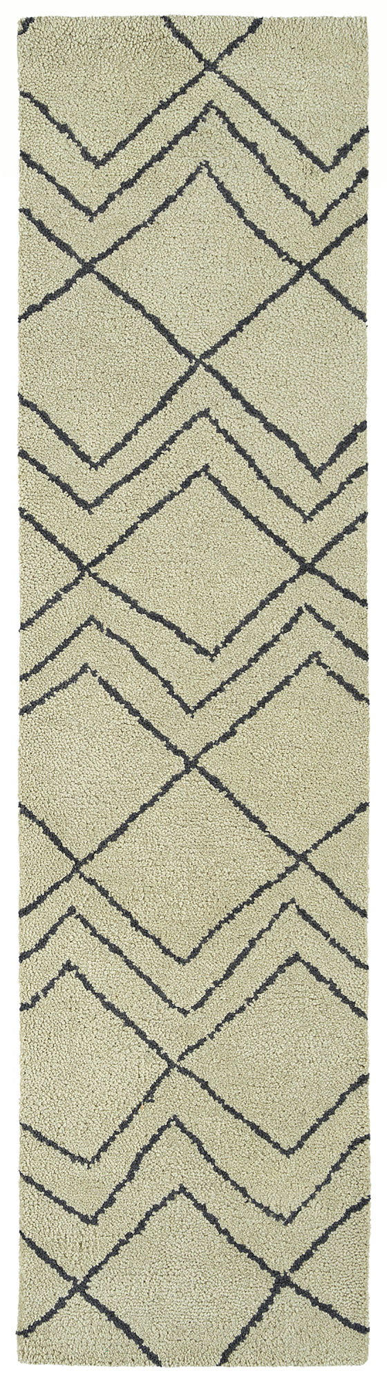 Kaleen Micha Collection Ivory Graphite Runner 2' x 8'