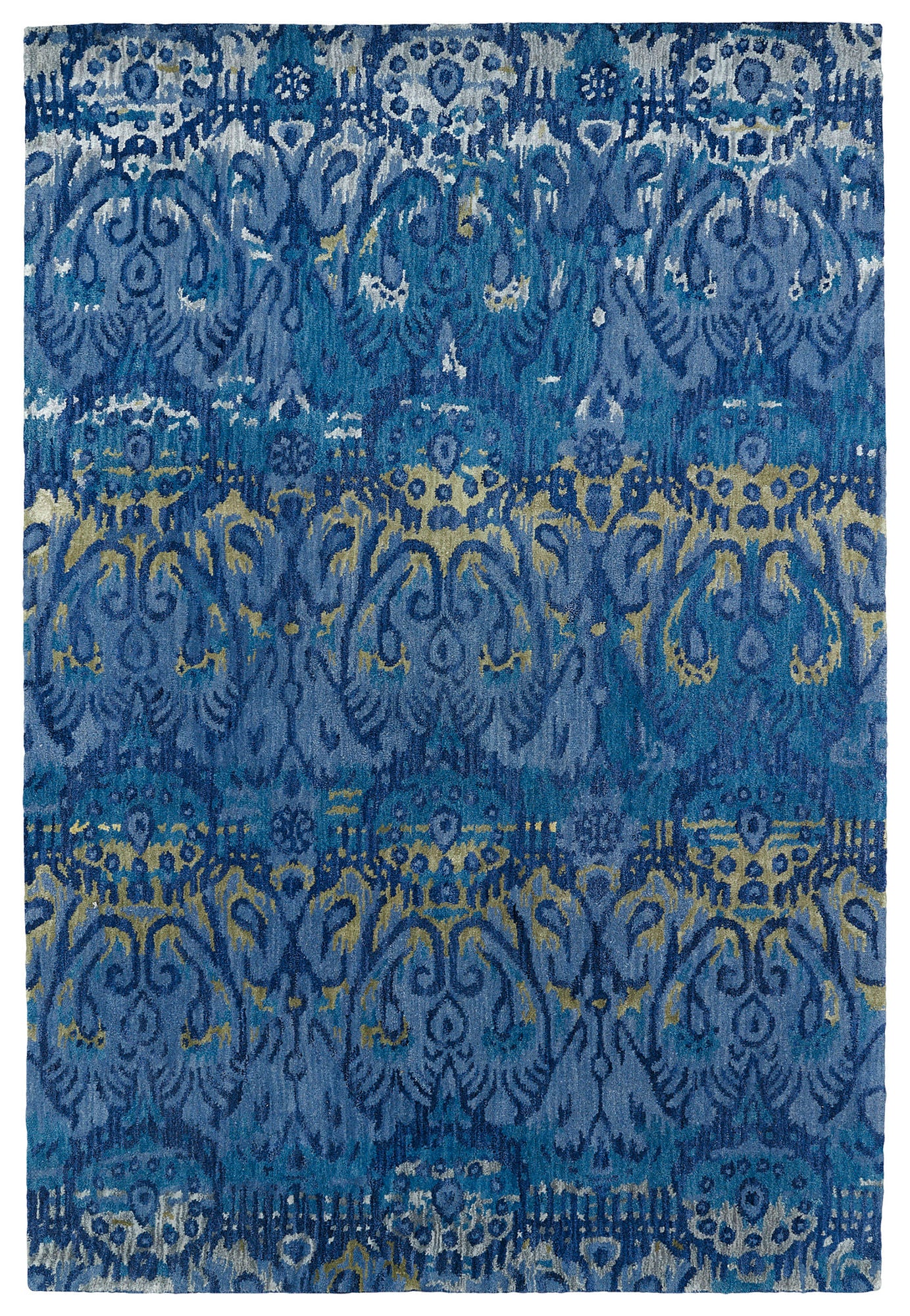 Kaleen Mercery Collection Dark Azure Throw Rug 2' x 3'