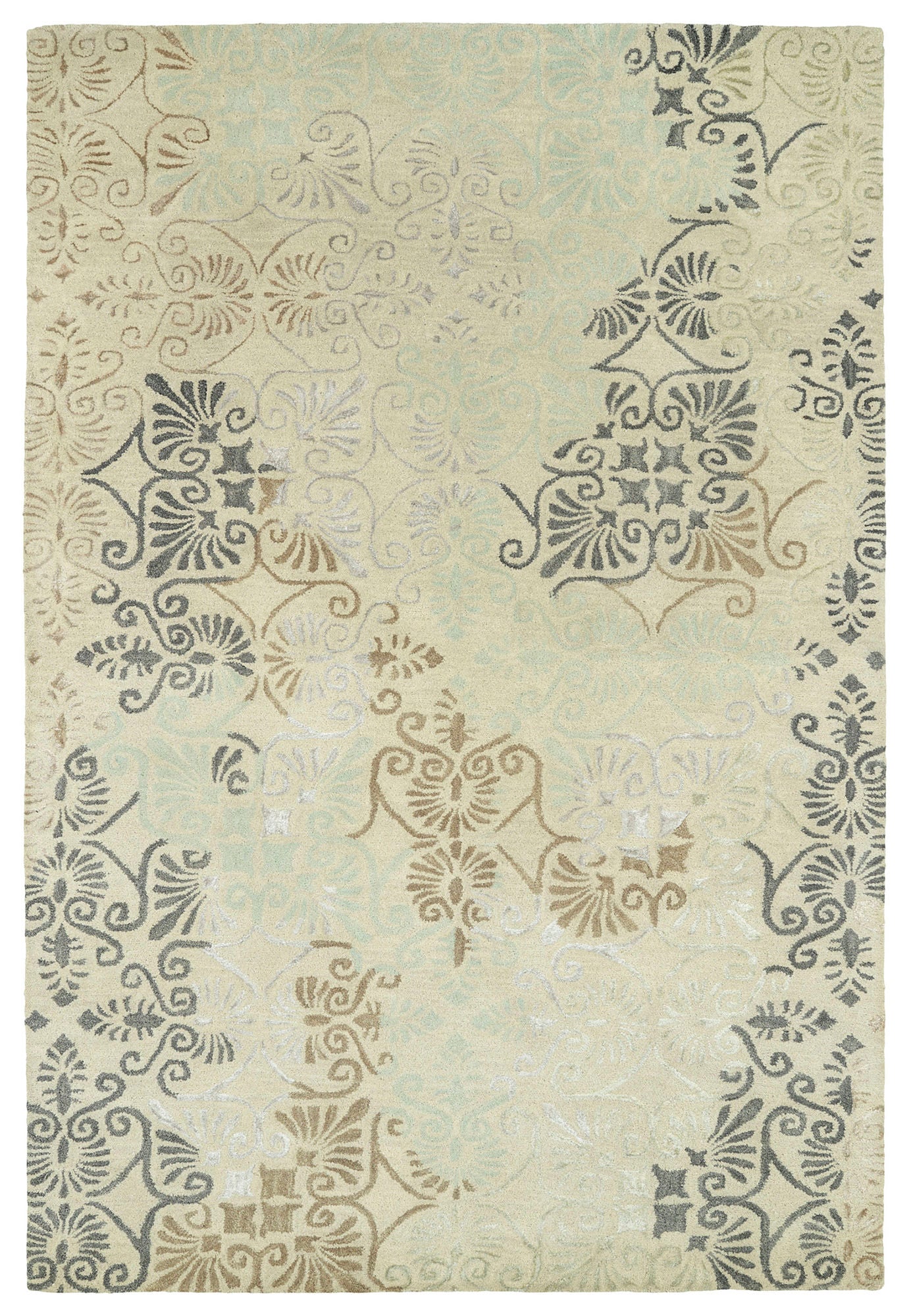 Kaleen Mercery Collection Light Beige Throw Rug 2' x 3'