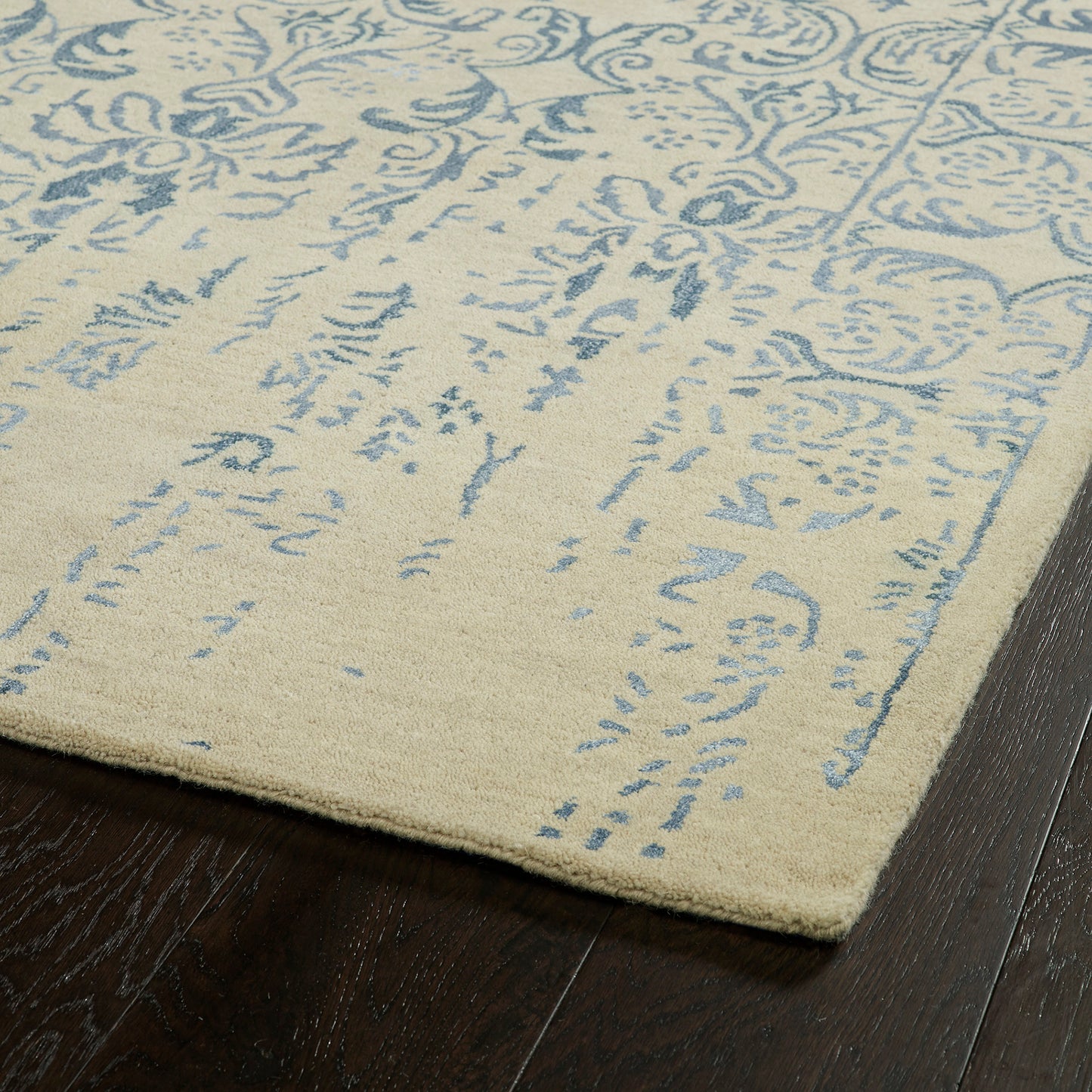 Kaleen Mercery Collection Light Blue Throw Rug 2' x 3'